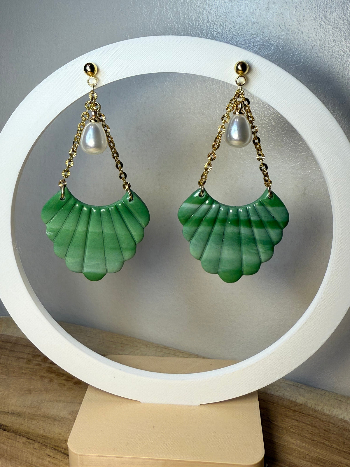 Boucles d’oreilles vertes