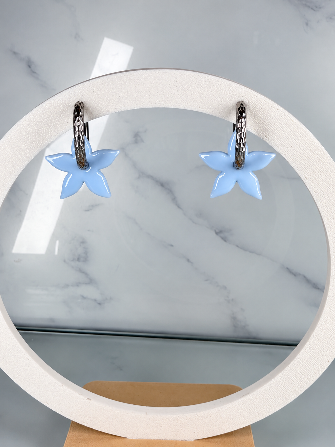 Pampilles Fleurs Étoilées – 20 mm - résine epoxy