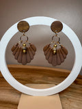 Boucles d’oreilles léger dégradé de marrons