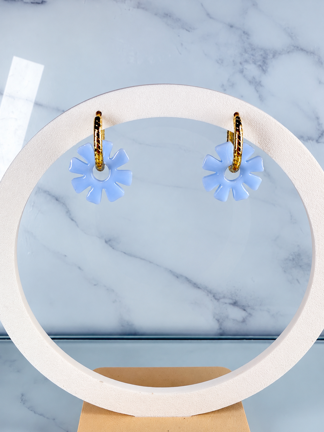 Pampilles Fleurs Graphiques – 20 mm - résine epoxy