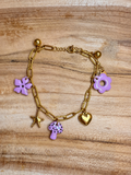 Bracelet en acier inoxydable, violet