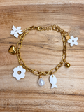 Bracelet en acier inoxydable blanc